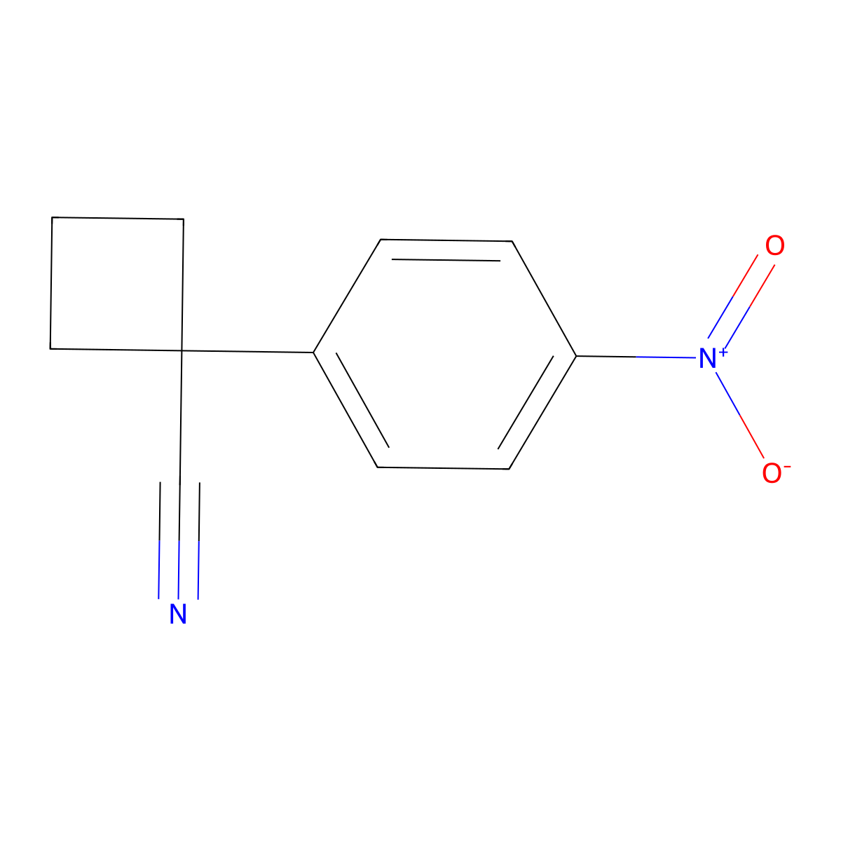1-(4-Nitrophenyl)cyclobutanecarbonitrile molecular structure, CAS 1236409-69-0