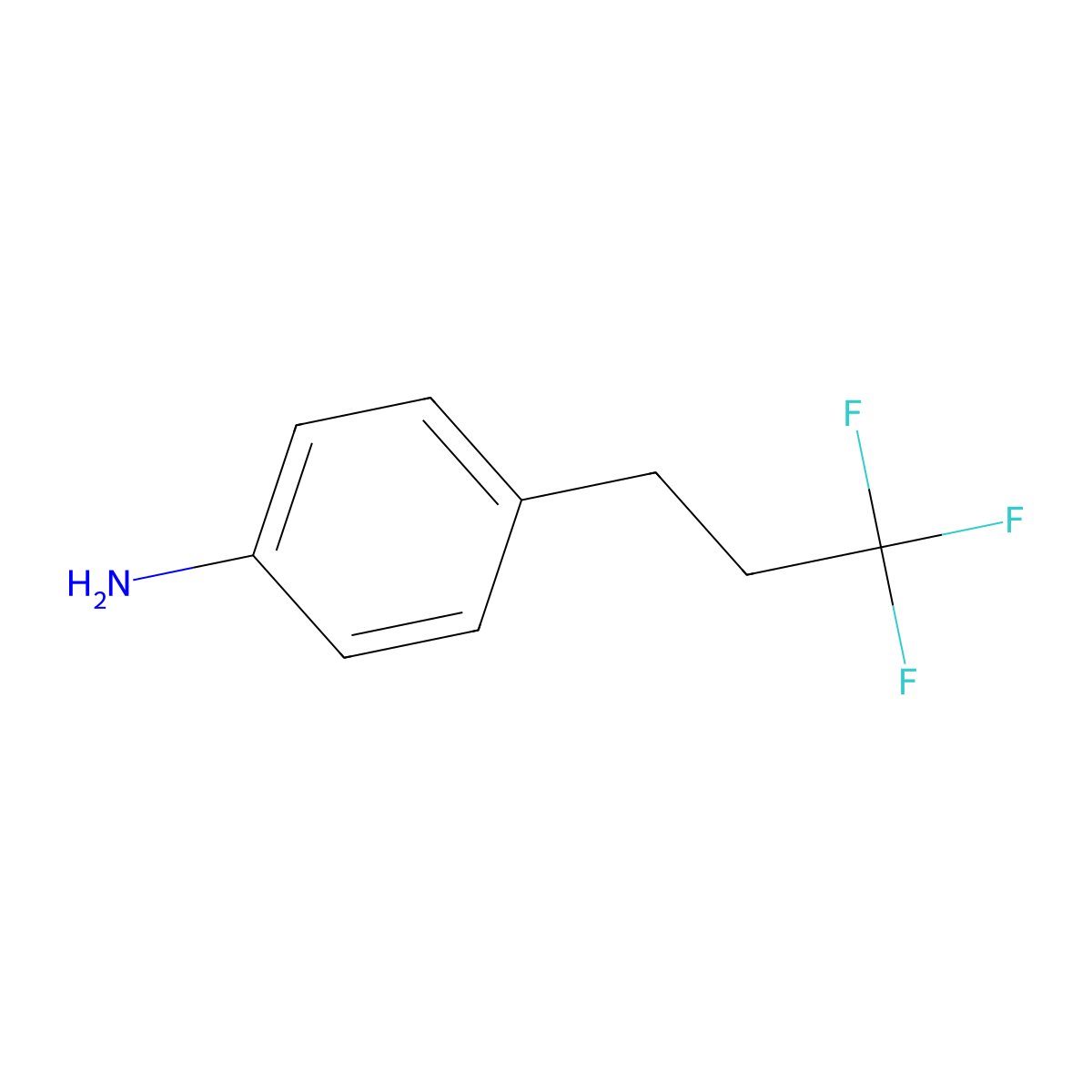 4-(3,3,3-Trifluoropropyl)aniline molecular structure, CAS 1236410-18-6