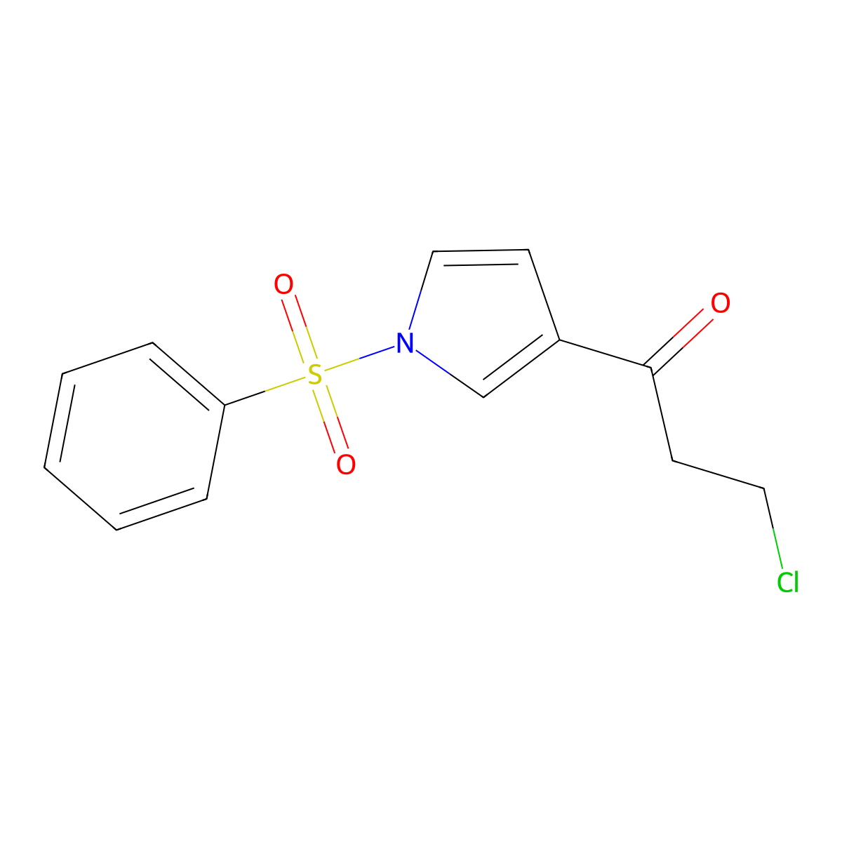3-Chloro-1-(1-(phenylsulfonyl)-1H-pyrrol-3-yl)propan-1-one molecular structure, CAS 123643-01-6