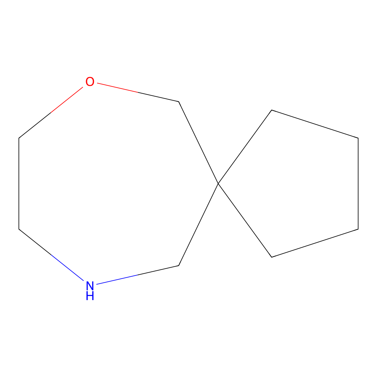 7-Oxa-10-azaspiro[4.6]undecane molecular structure, CAS 123643-70-9