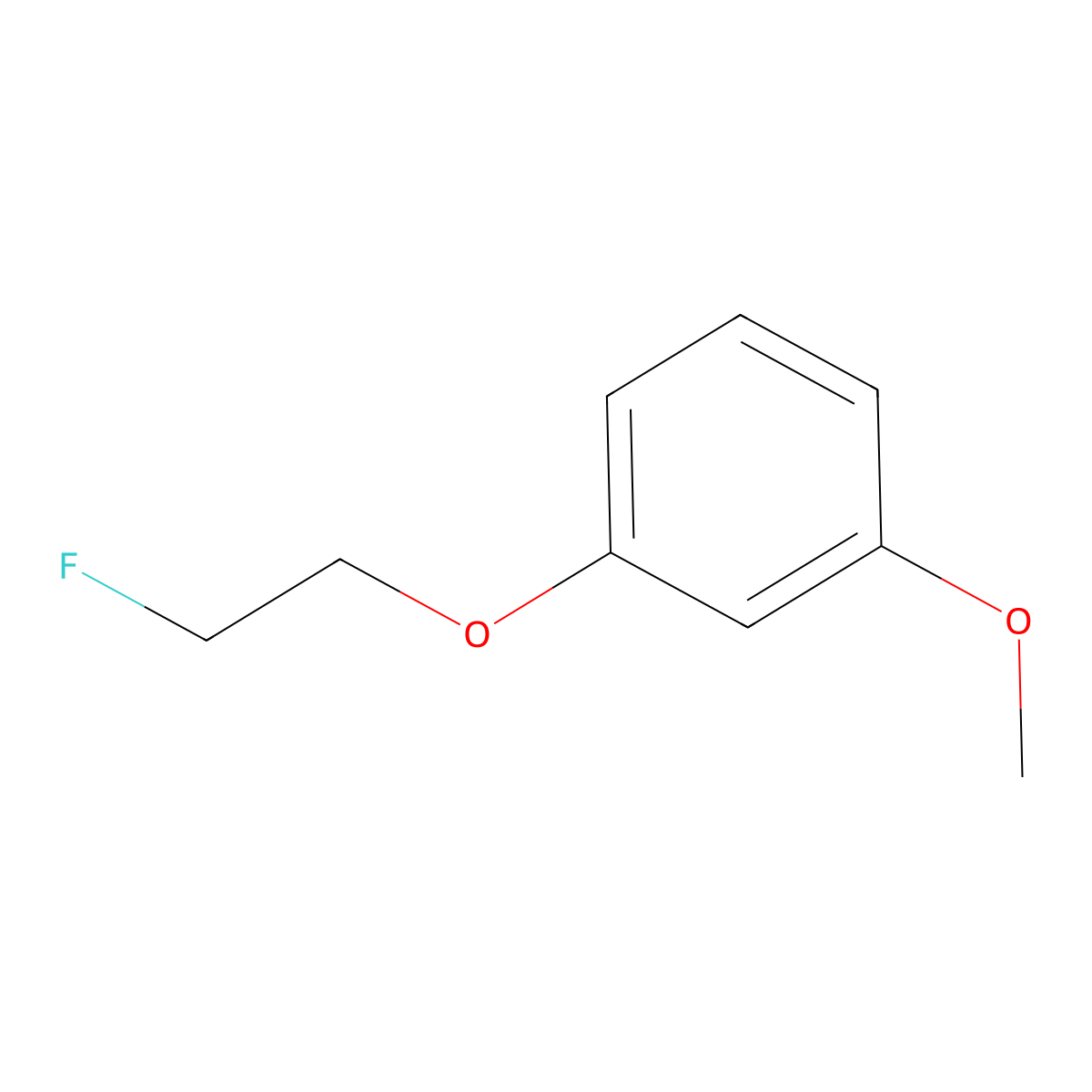 1-(2-Fluoroethoxy)-3-methoxybenzene molecular structure, CAS 123644-36-0