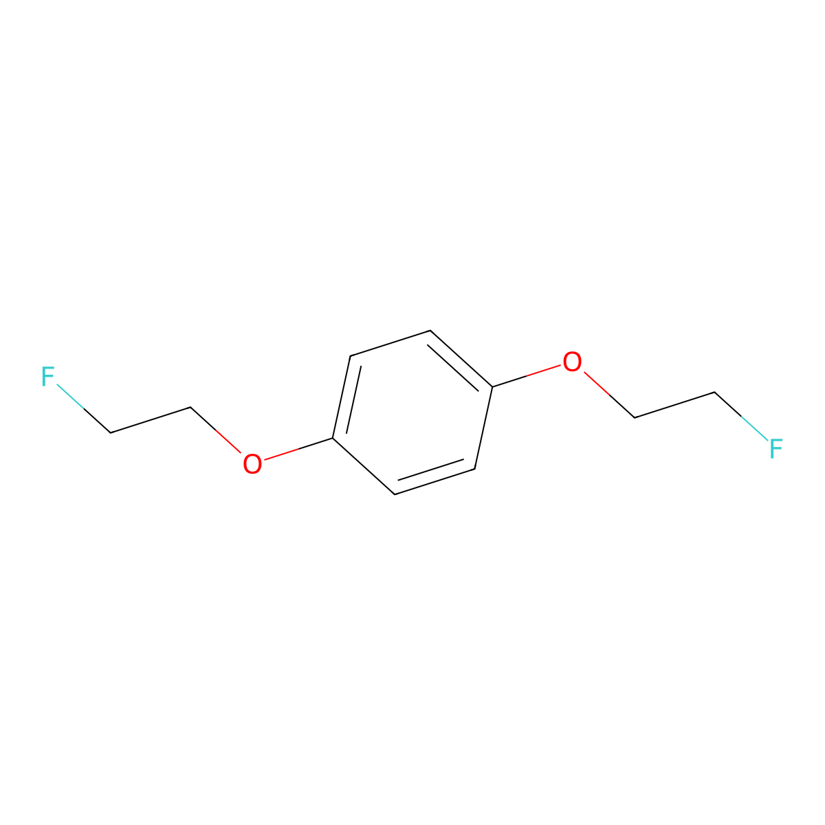 1,4-Bis(2-fluoroethoxy)benzene molecular structure, CAS 123644-40-6