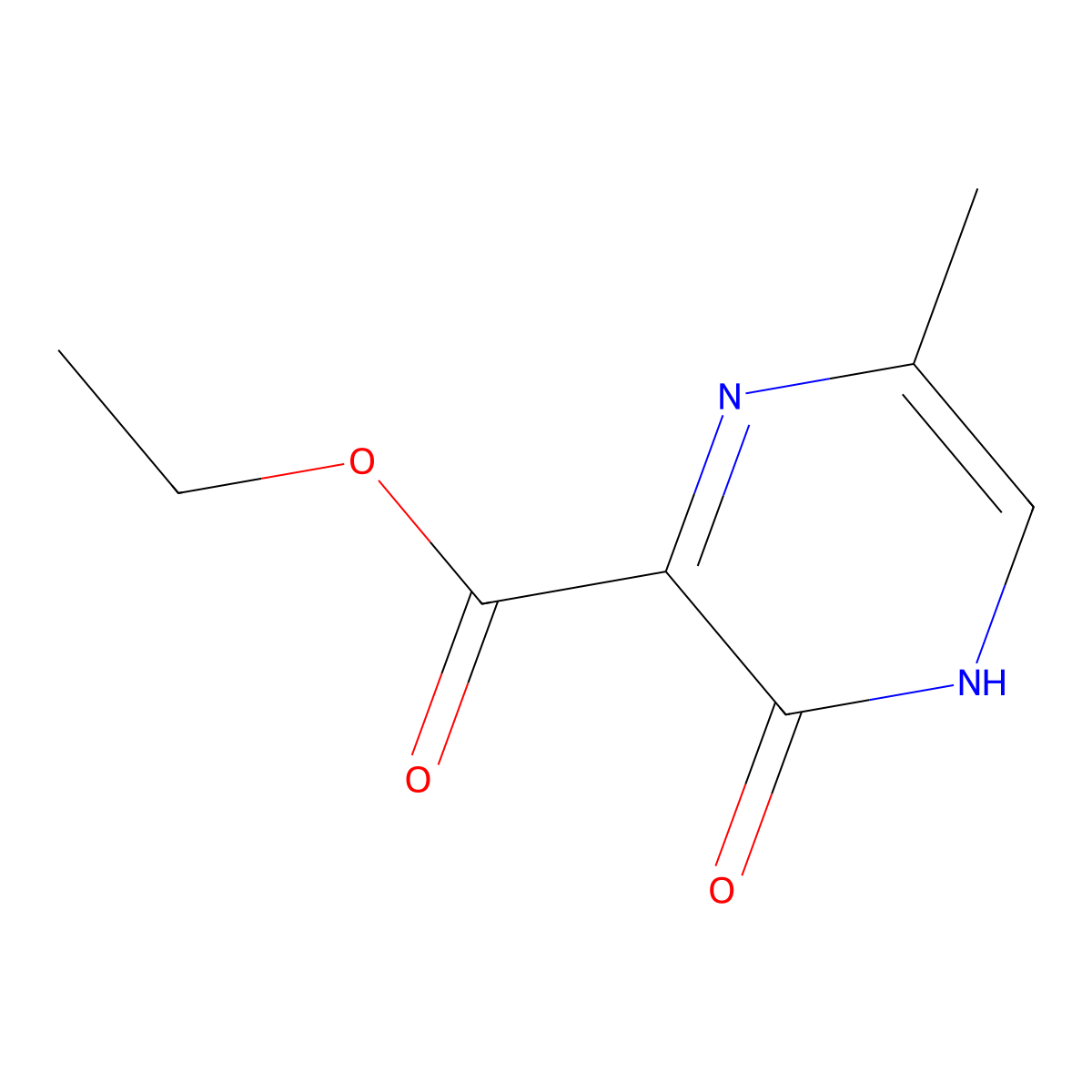 Ethyl 3-hydroxy-6-methylpyrazine-2-carboxylate molecular structure, CAS 1236458-66-4