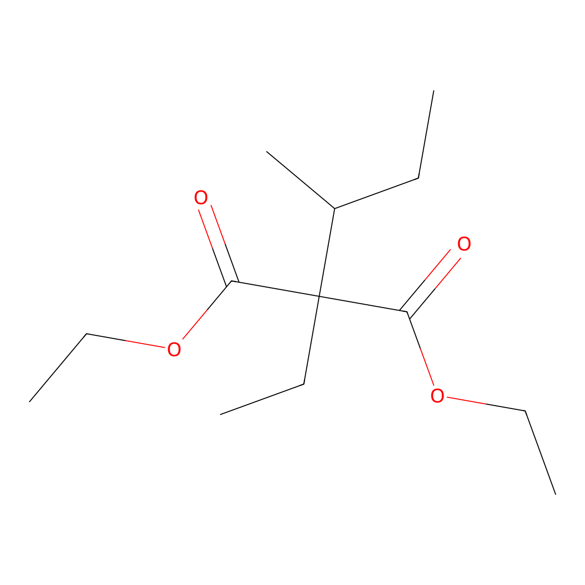 Diethyl sec-butylethylmalonate molecular structure, CAS 123647-93-8