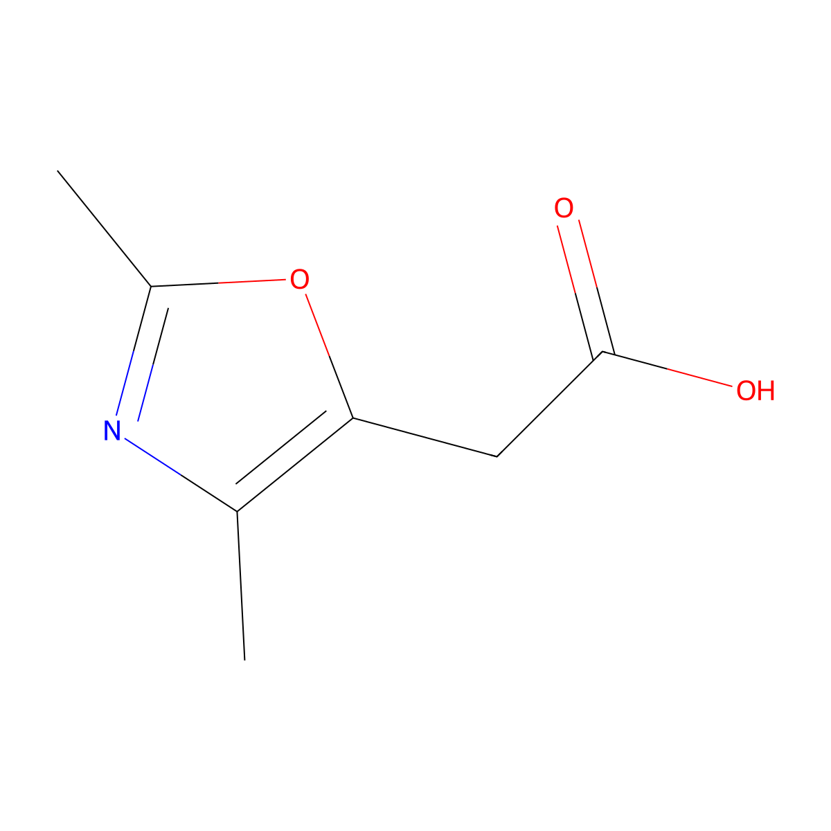 2-(2,4-Dimethyl-5-oxazolyl)acetic Acid molecular structure, CAS 1236483-20-7