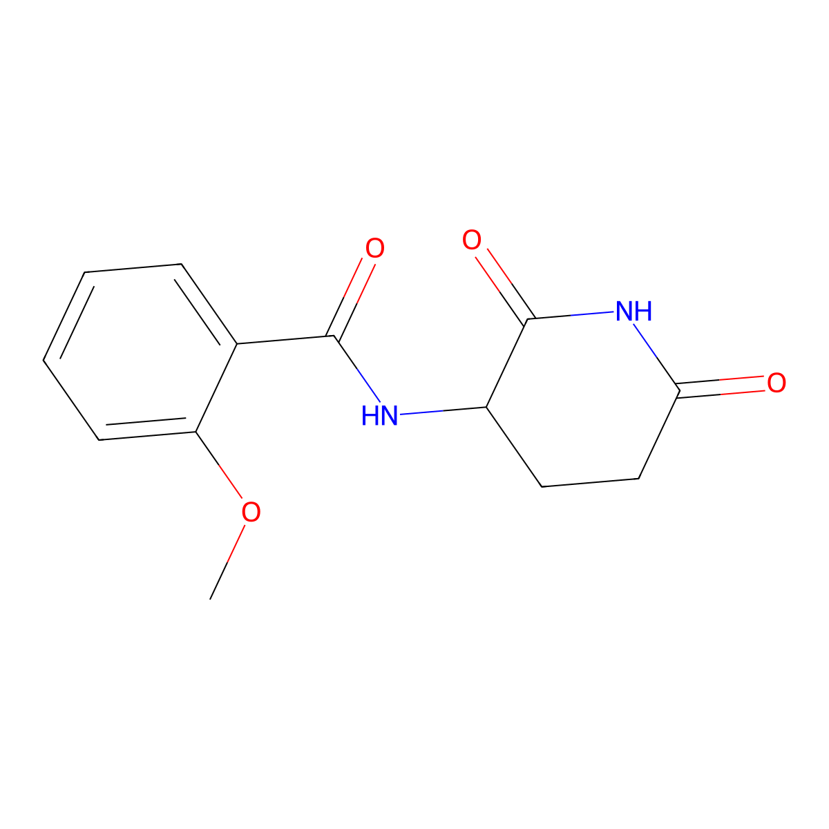 N-(2,6-dioxo-3-piperidinyl)-2-methoxyBenzamide molecular structure, CAS 1236501-12-4
