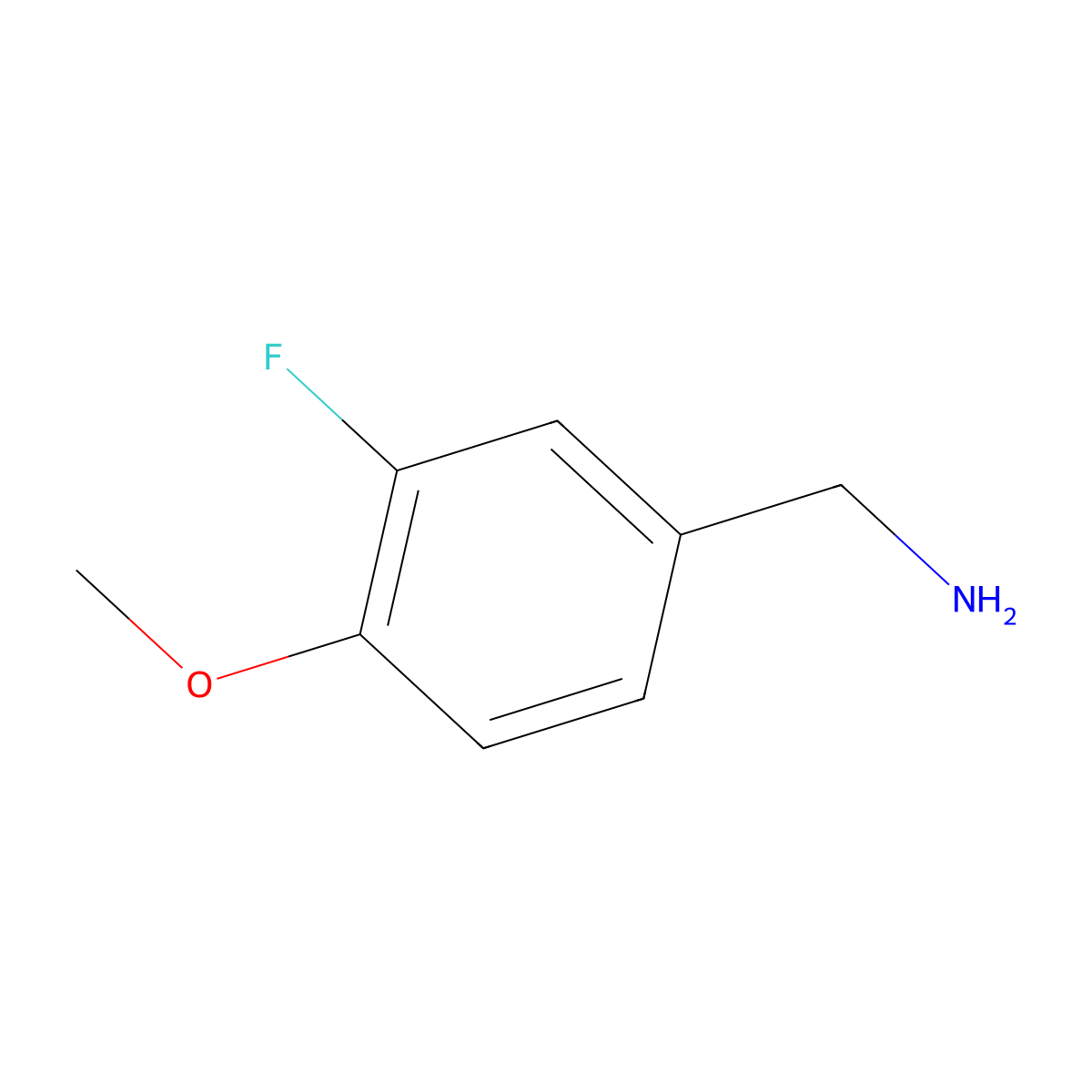 3-Fluoro-4-methoxybenzylamine molecular structure, CAS 123652-95-9