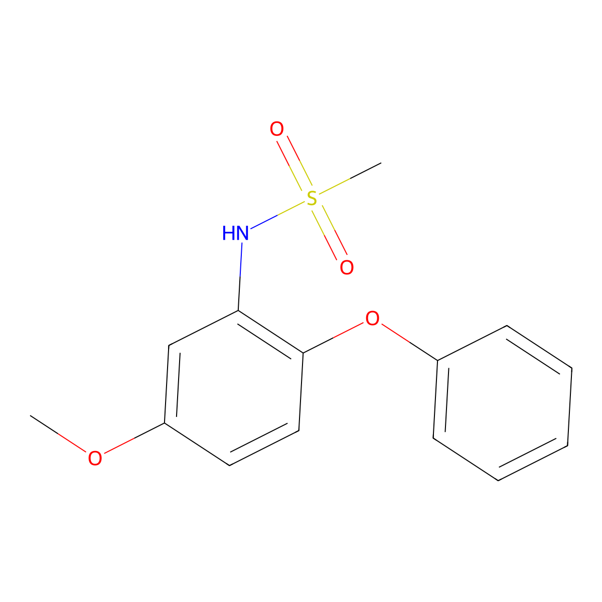 N-(5-Methoxy-2-Phenoxyphenyl)methanesulfonamide molecular structure, CAS 123664-84-6