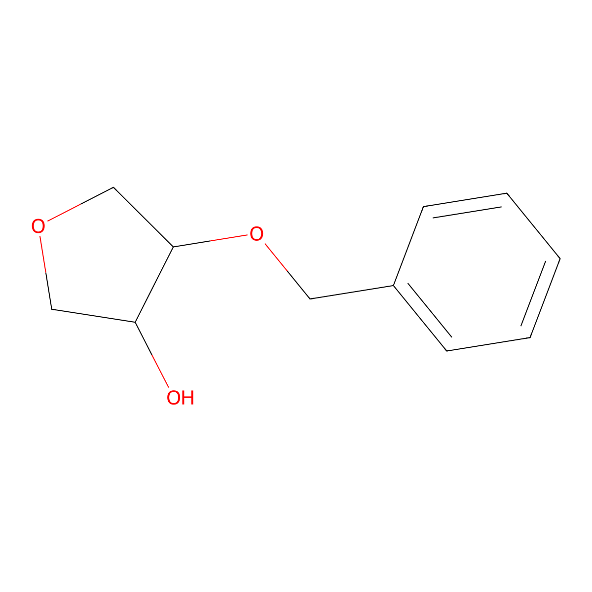 cis-4-(Benzyloxy)tetrahydrofuran-3-ol molecular structure, CAS 123665-72-5