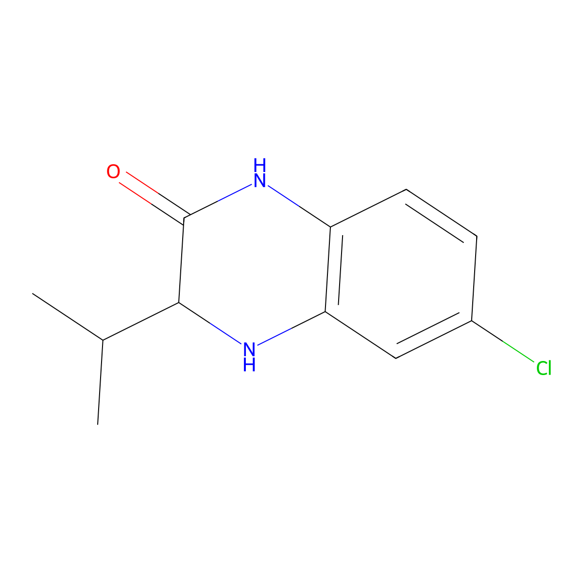 6-Chloro-3-(propan-2-yl)-1,2,3,4-tetrahydroquinoxalin-2-one molecular structure, CAS 1236676-48-4