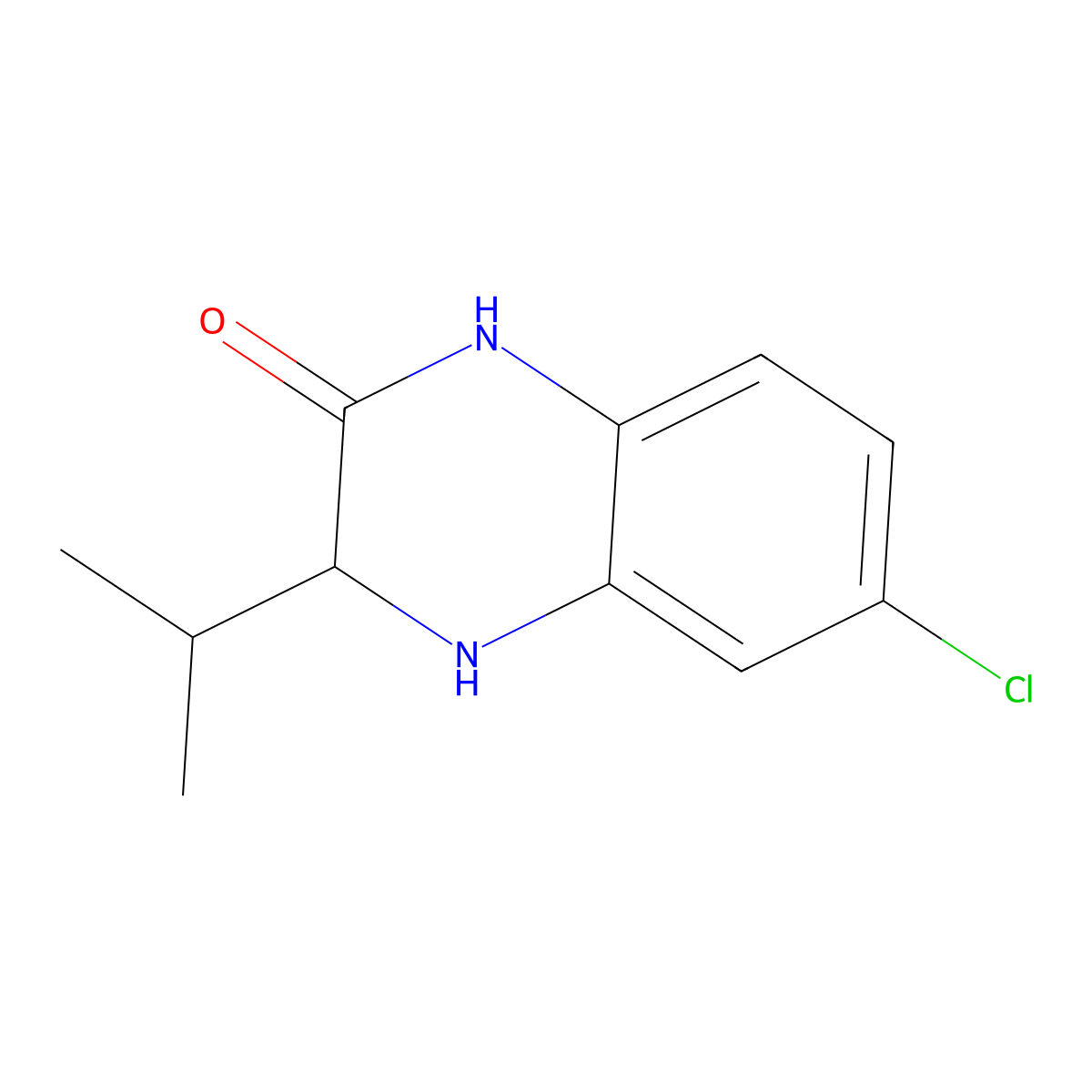 6-Chloro-3-(propan-2-yl)-1,2,3,4-tetrahydroquinoxalin-2-one molecular structure, CAS 1236676-48-4