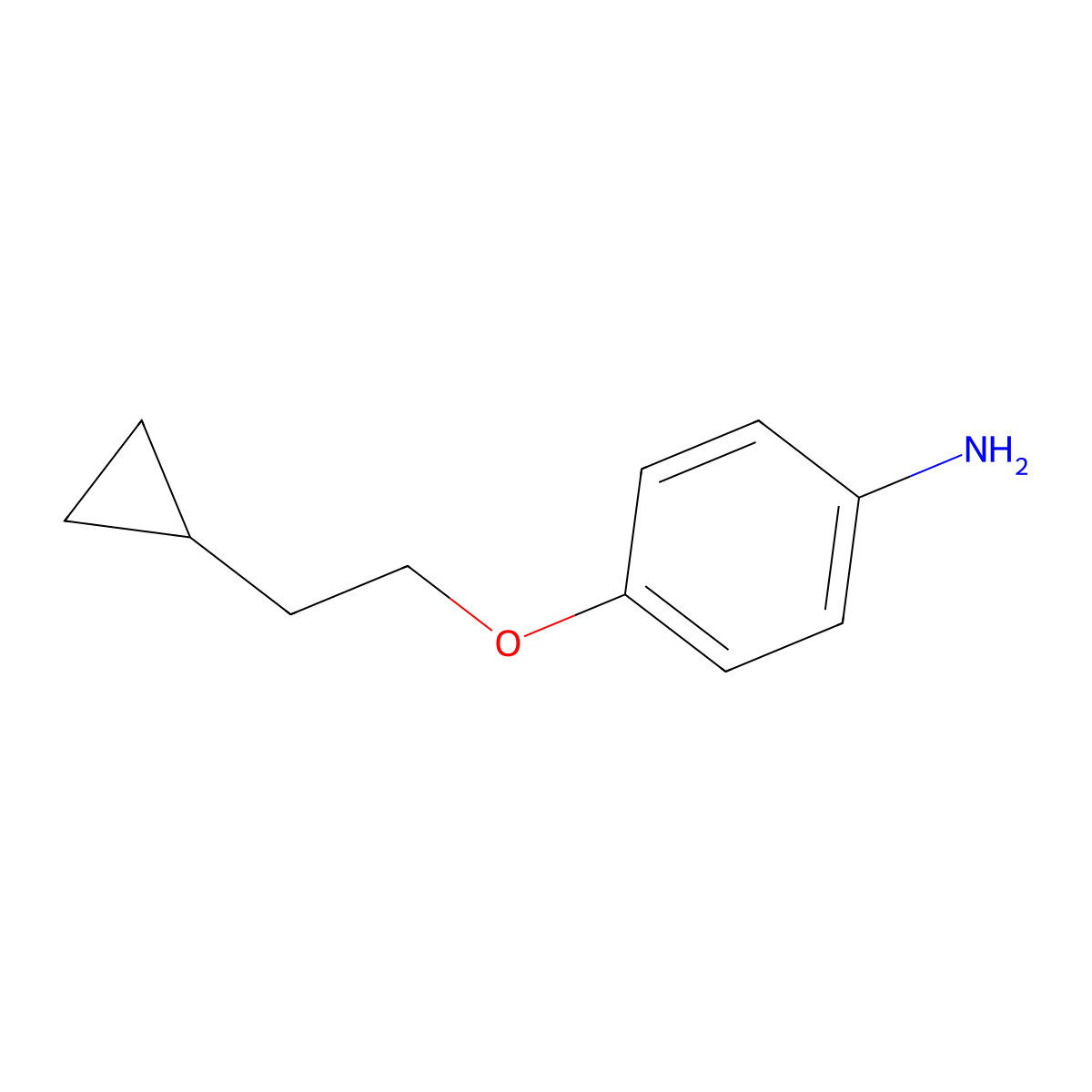 4-(2-Cyclopropylethoxy)aniline molecular structure, CAS 1236764-19-4