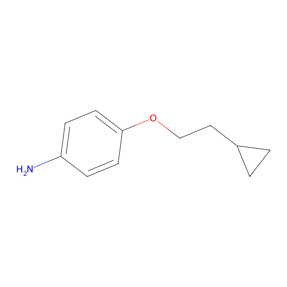 4-(2-Cyclopropylethoxy)aniline molecular structure, CAS 1236764-19-4