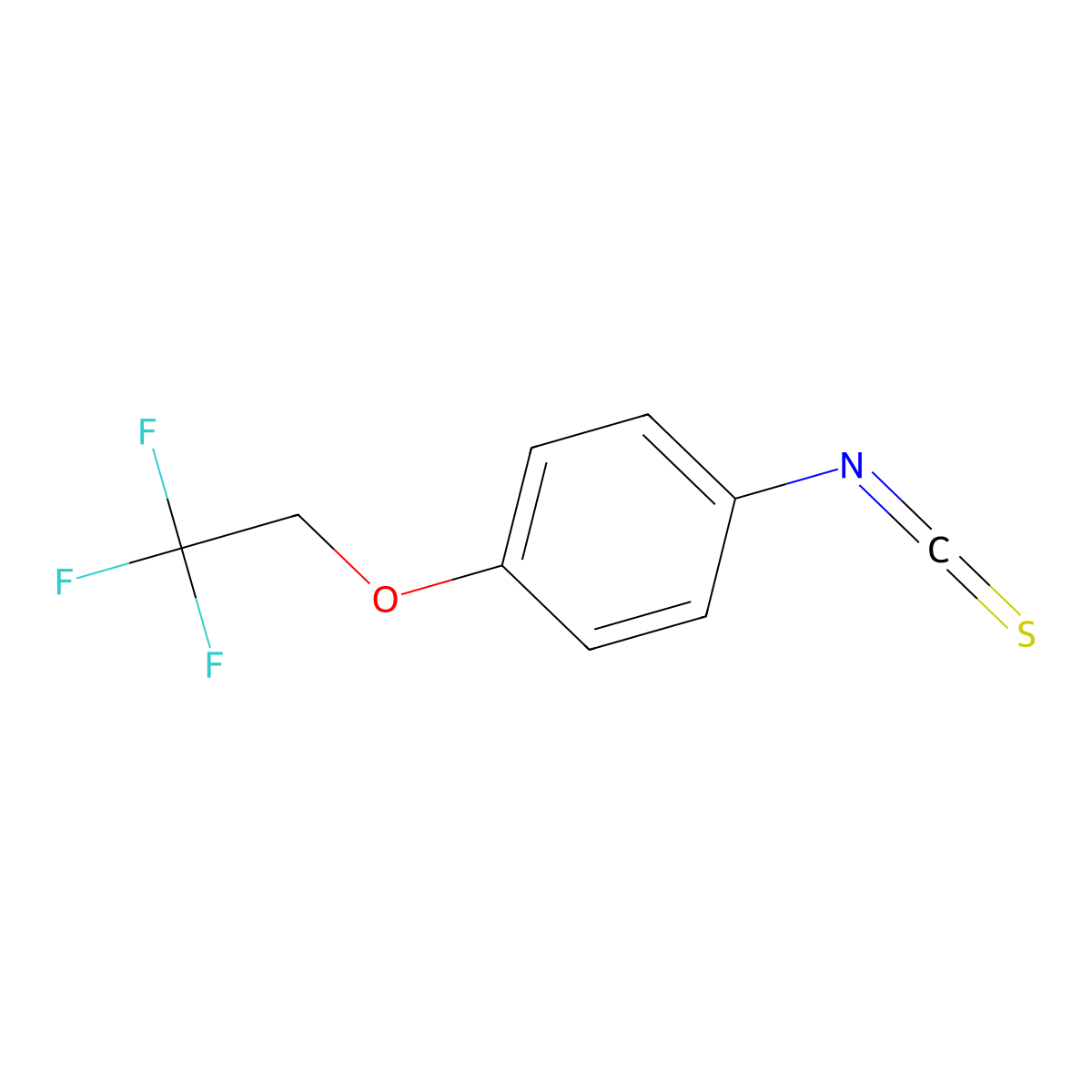 1-Isothiocyanato-4-(2,2,2-trifluoroethoxy)benzene molecular structure, CAS 1236764-32-1