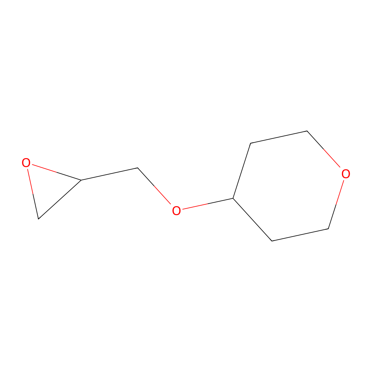 4-(Oxiran-2-ylmethoxy)oxane molecular structure, CAS 1236764-54-7
