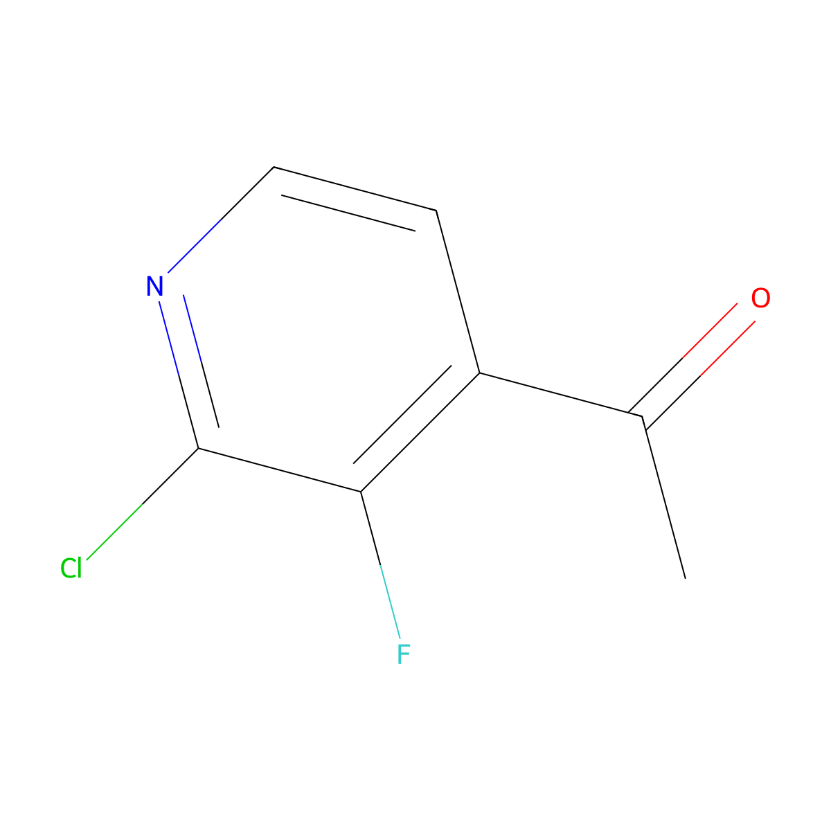 1-(2-Chloro-3-fluoropyridin-4-YL)ethanone molecular structure, CAS 1236770-00-5