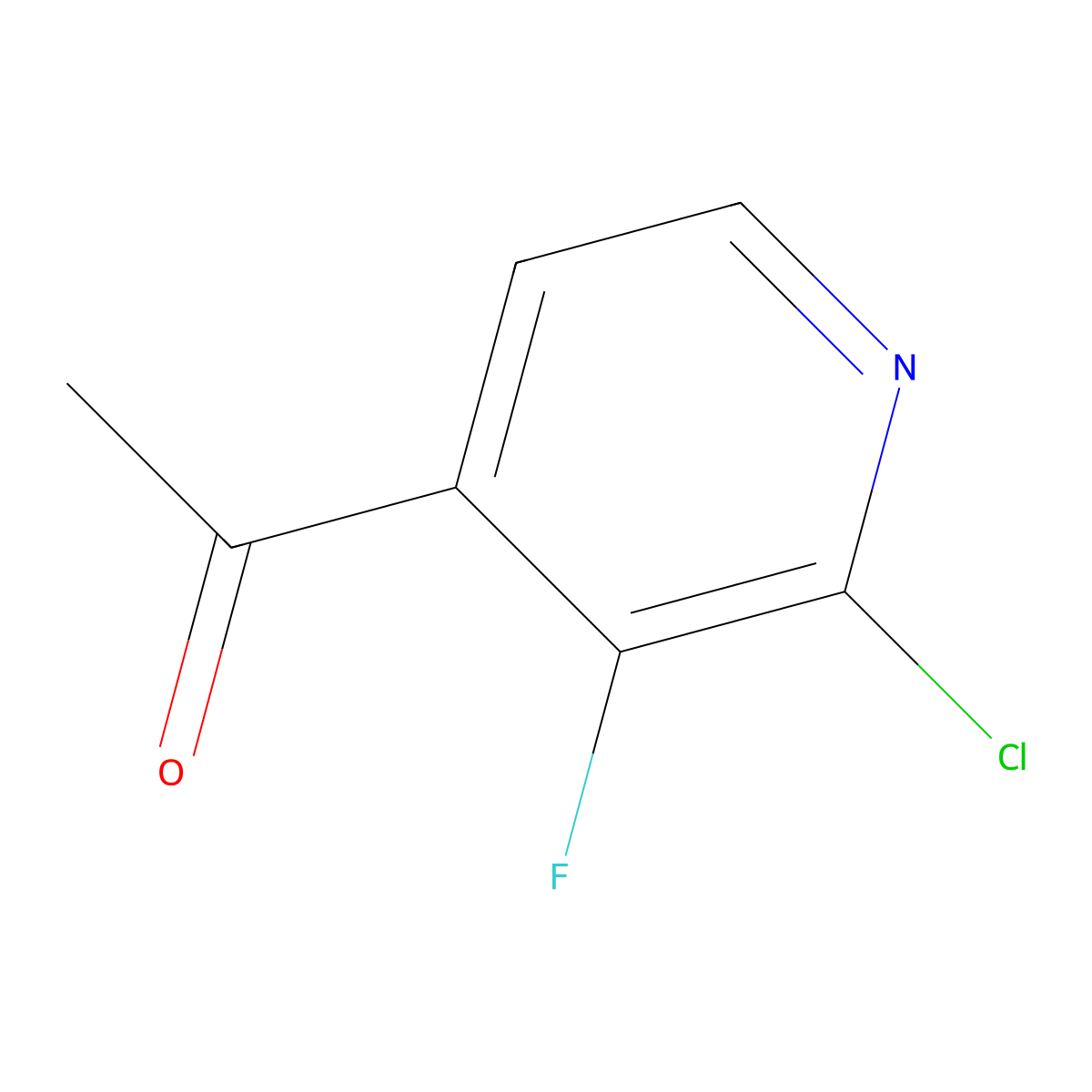 1-(2-Chloro-3-fluoropyridin-4-YL)ethanone molecular structure, CAS 1236770-00-5