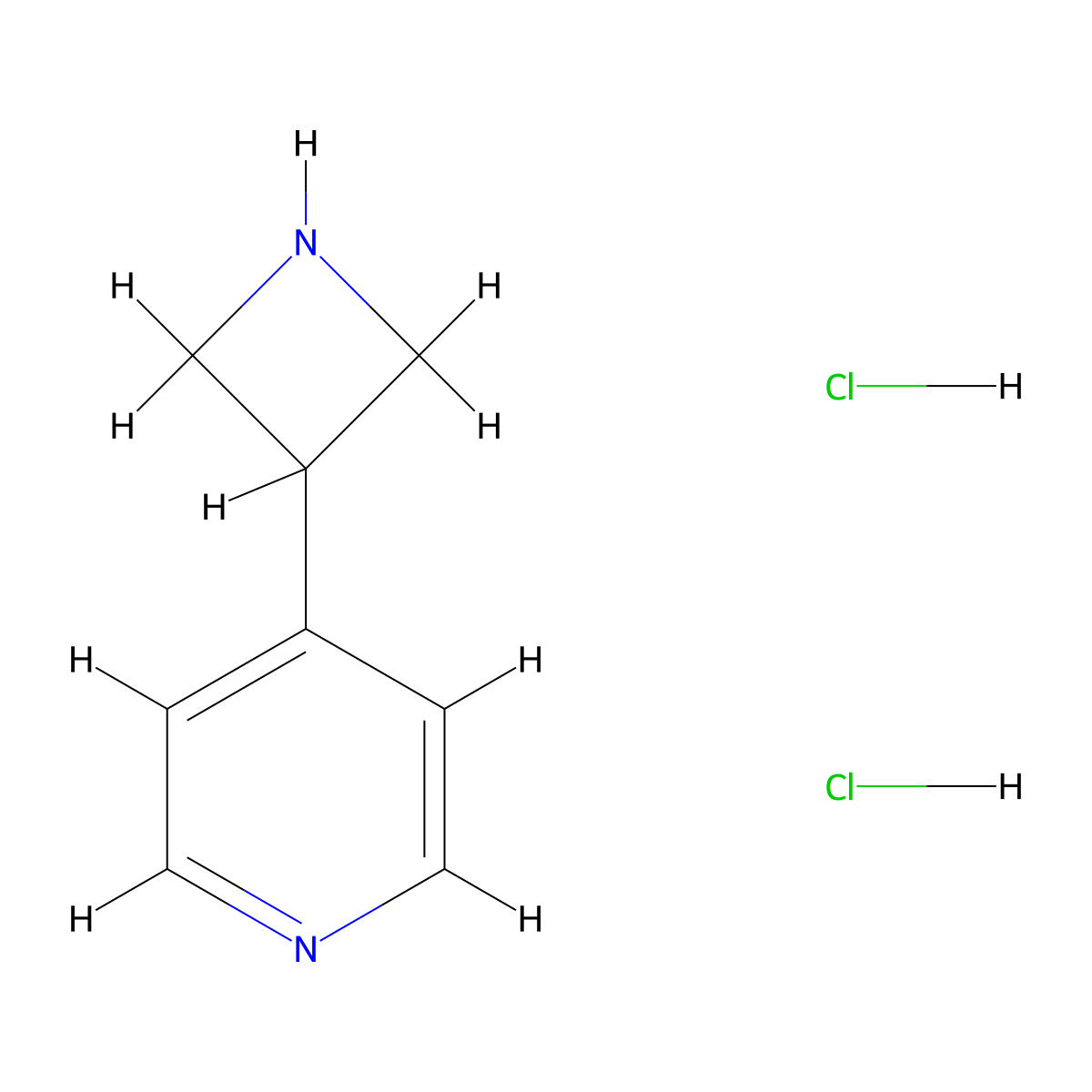 4-(3-Azetidinyl)-pyridine hydrochloride (1:2) molecular structure, CAS 1236791-32-4