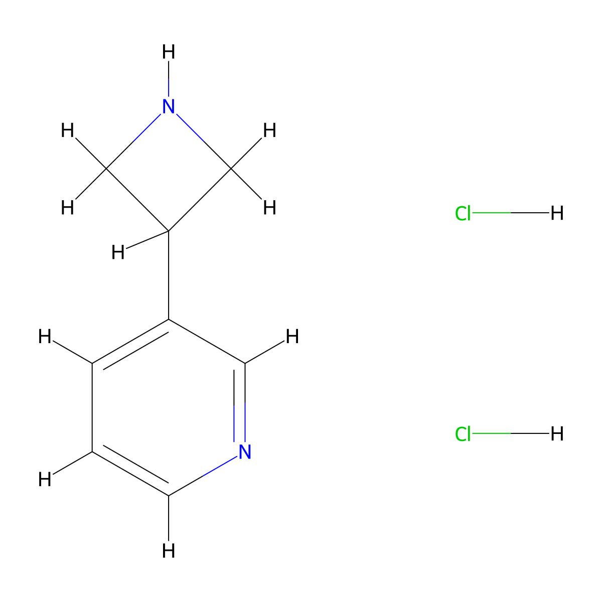 3-(Azetidin-3-yl)pyridine dihydrochloride molecular structure, CAS 1236791-61-9