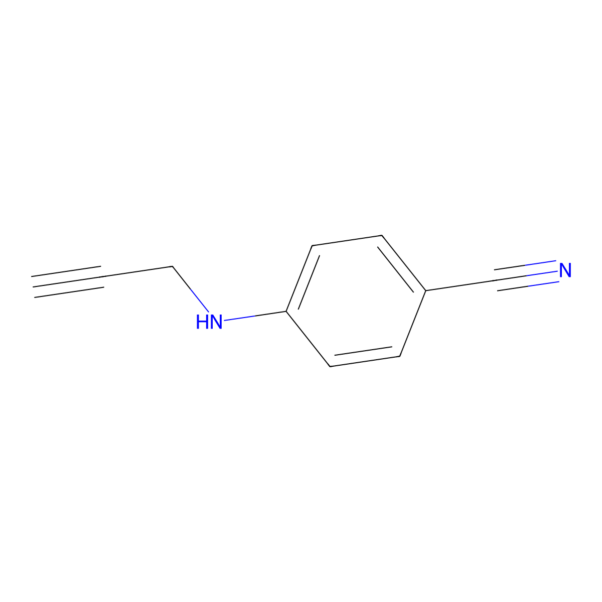 4-(2-Propyn-1-ylamino)benzonitrile molecular structure, CAS 123685-59-6