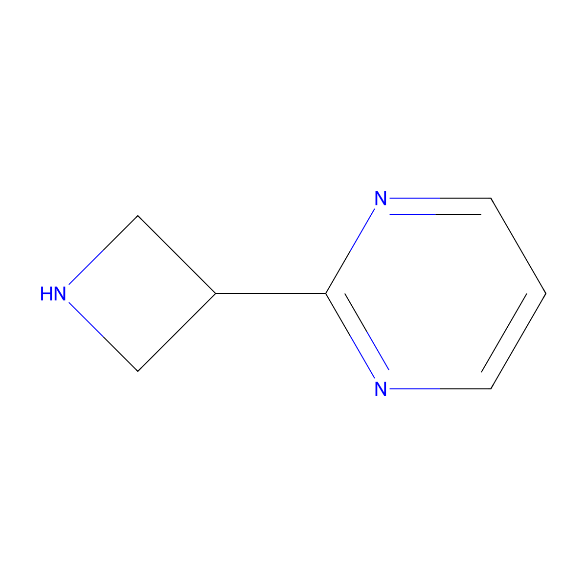 2-(Azetidin-3-yl)pyrimidine molecular structure, CAS 1236861-61-2