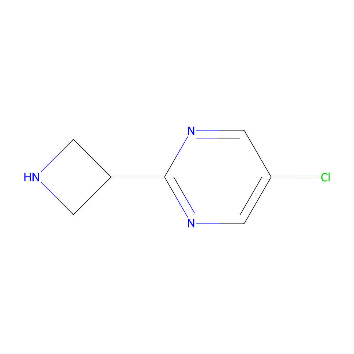 2-(Azetidin-3-yl)-5-chloropyrimidine molecular structure, CAS 1236861-69-0