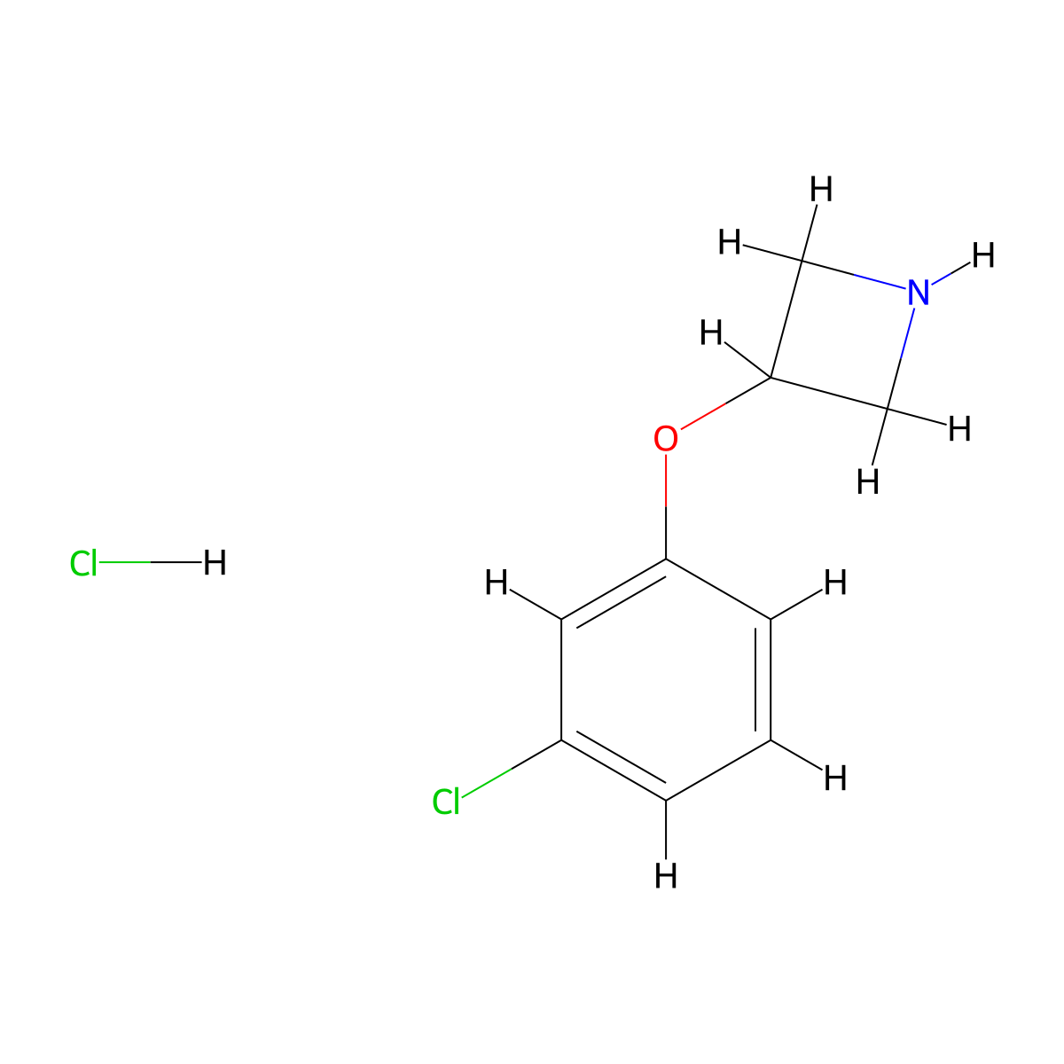 3-(3-Chlorophenoxy)azetidine hydrochloride molecular structure, CAS 1236861-74-7