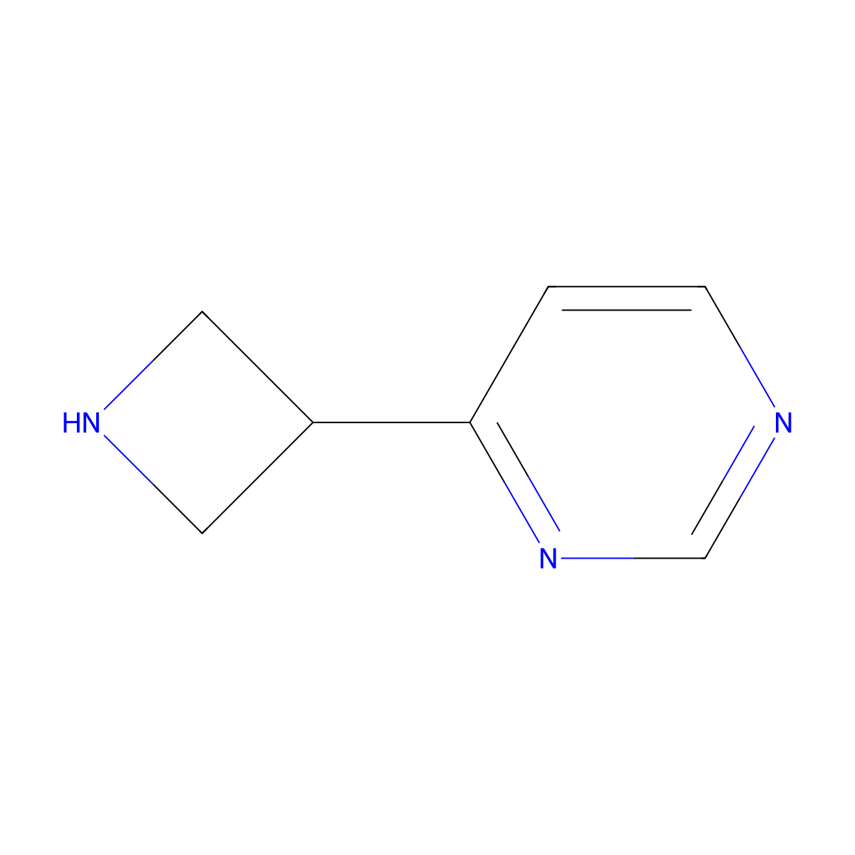 4-(Azetidin-3-yl)pyrimidine molecular structure, CAS 1236861-79-2