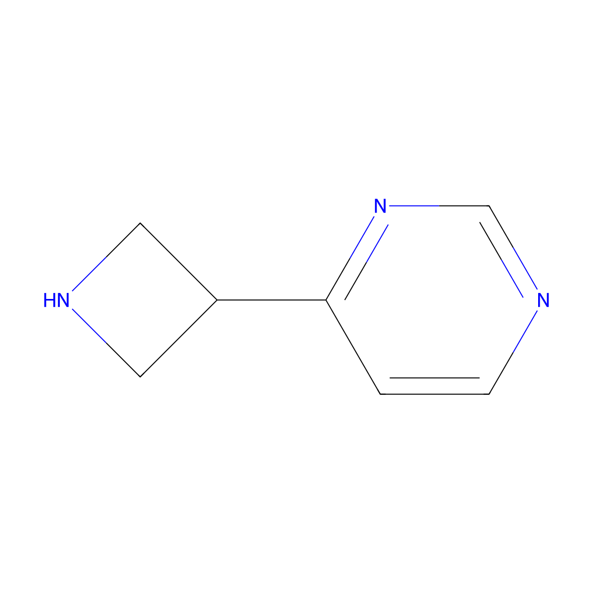 4-(Azetidin-3-yl)pyrimidine molecular structure, CAS 1236861-79-2