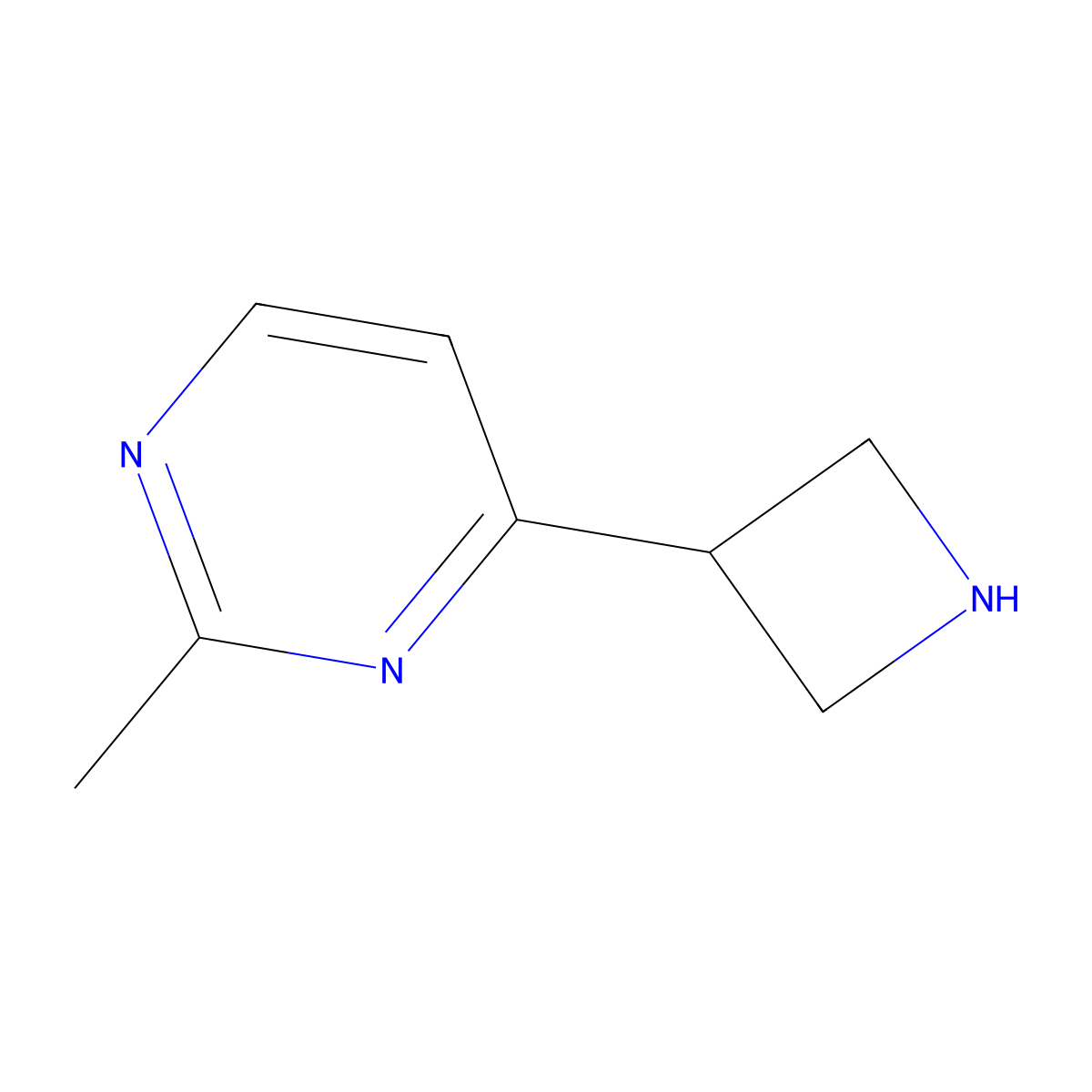 4-(Azetidin-3-yl)-2-methylpyrimidine molecular structure, CAS 1236861-81-6
