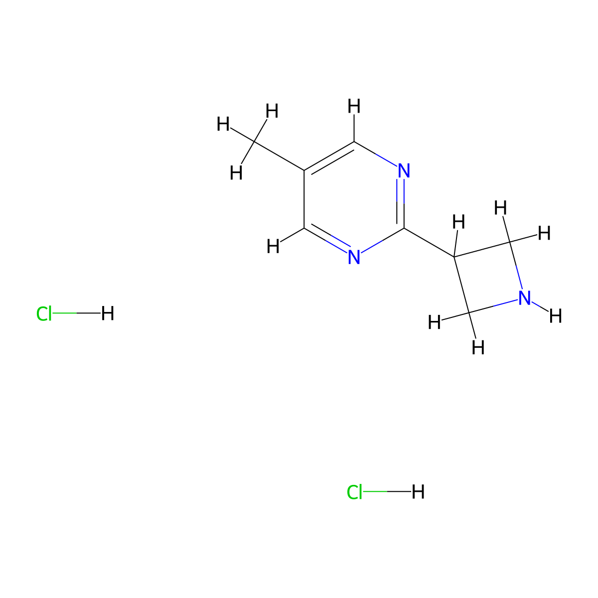 2-(Azetidin-3-yl)-5-methylpyrimidine dihydrochloride molecular structure, CAS 1236861-88-3