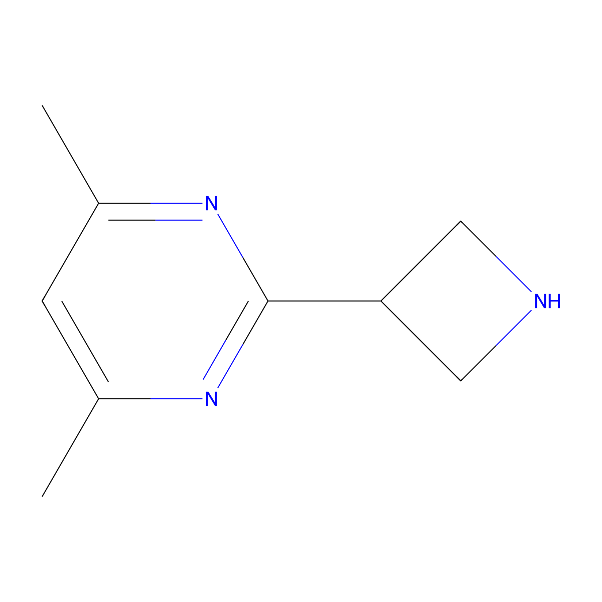 2-(Azetidin-3-yl)-4,6-dimethylpyrimidine molecular structure, CAS 1236861-92-9