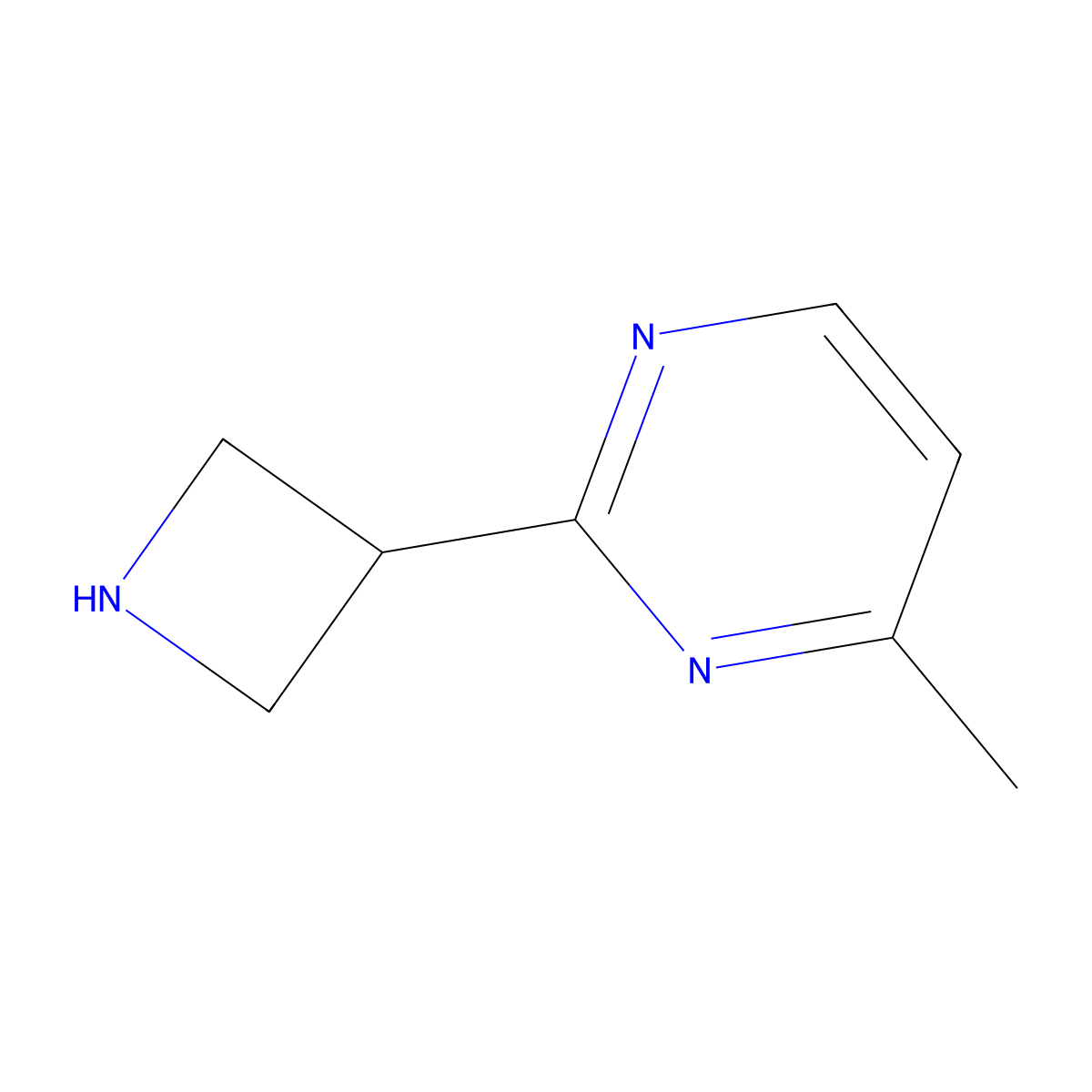 2-(Azetidin-3-yl)-4-methylpyrimidine molecular structure, CAS 1236861-95-2