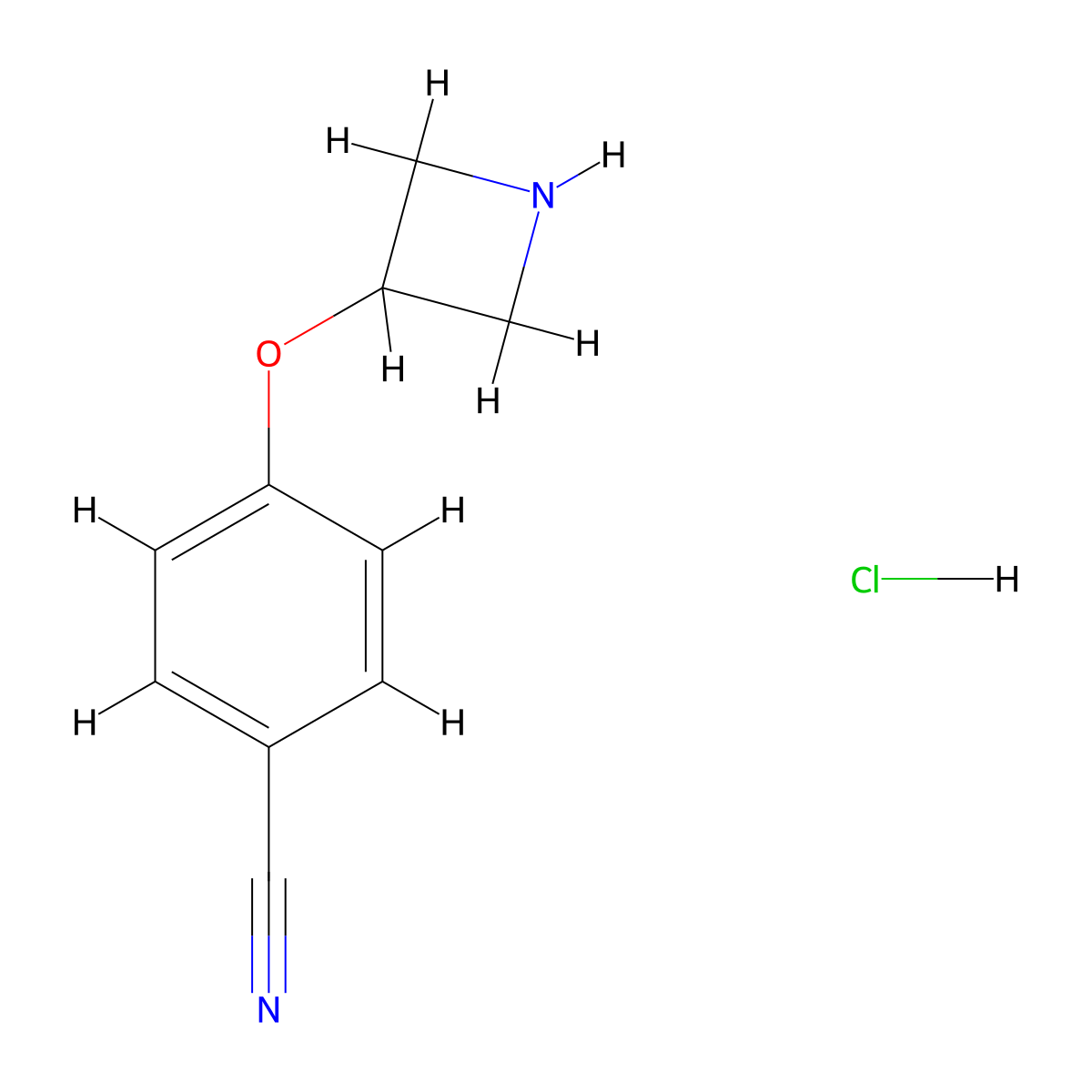 4-(Azetidin-3-yloxy)benzonitrile hydrochloride molecular structure, CAS 1236862-00-2