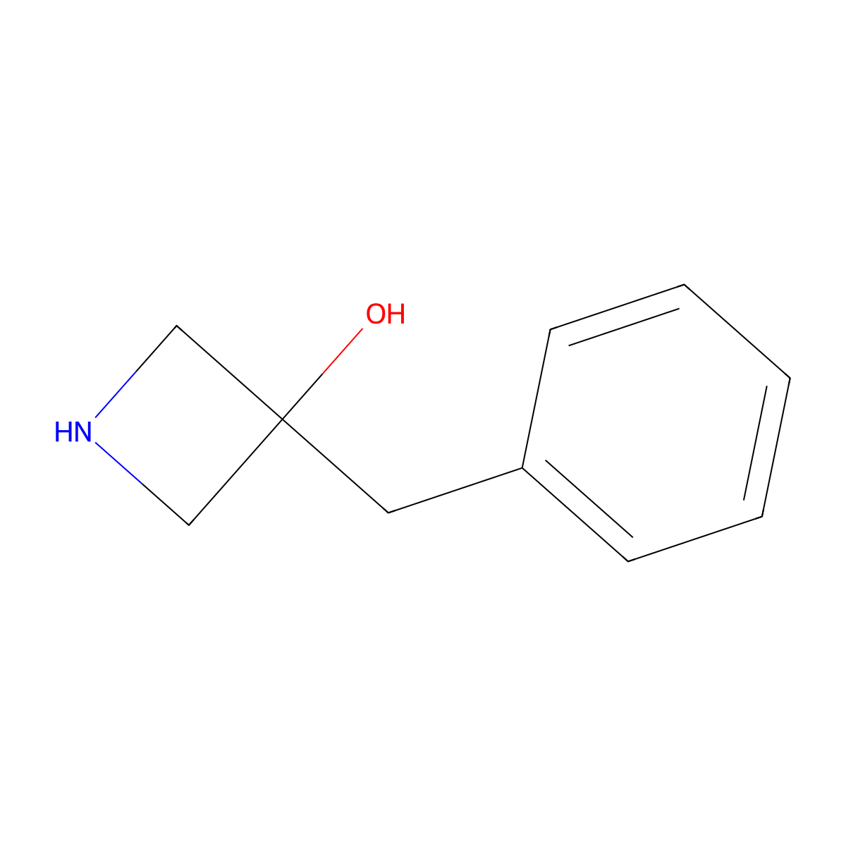 3-Benzylazetidin-3-ol molecular structure, CAS 1236862-03-5