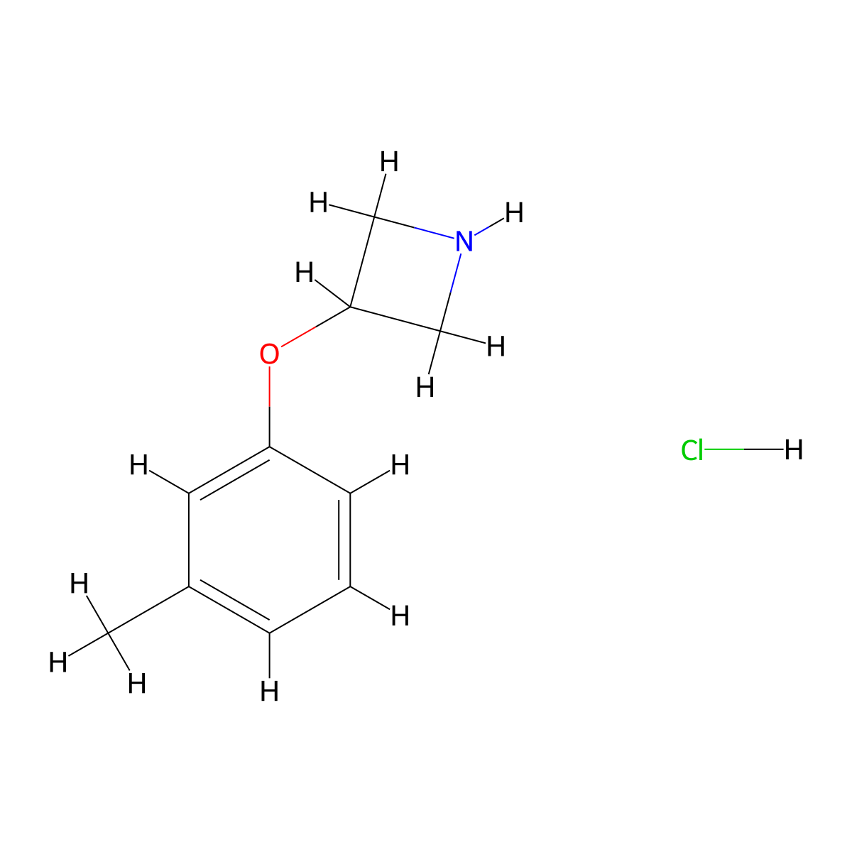 3-(3-Methylphenoxy)azetidine hydrochloride molecular structure, CAS 1236862-21-7