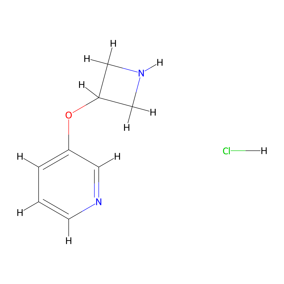 3-(Azetidin-3-yloxy)pyridine hydrochloride molecular structure, CAS 1236862-28-4