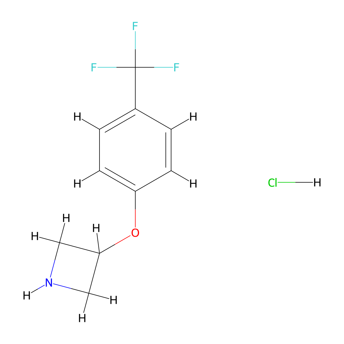 3-(4-(Trifluoromethyl)phenoxy)azetidine hydrochloride molecular structure, CAS 1236862-38-6