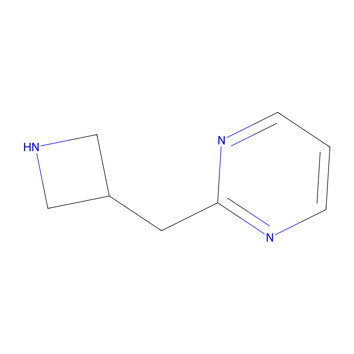 2-(Azetidin-3-ylmethyl)pyrimidine molecular structure, CAS 1236862-58-0
