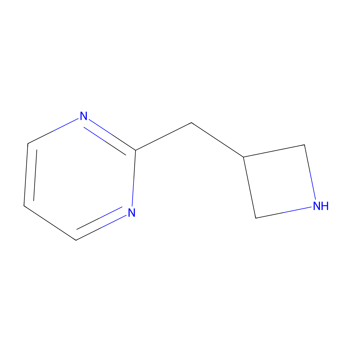 2-(Azetidin-3-ylmethyl)pyrimidine molecular structure, CAS 1236862-58-0