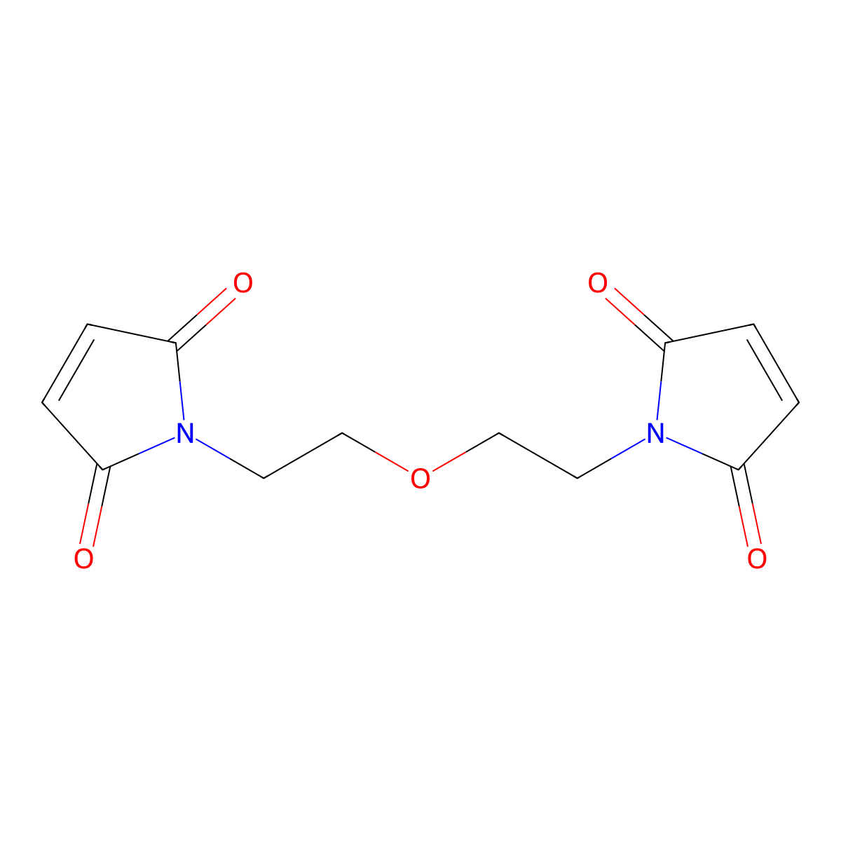 1,1'-(Oxybis(ethane-2,1-diyl))bis(1H-pyrrole-2,5-dione) molecular structure, CAS 123687-40-1