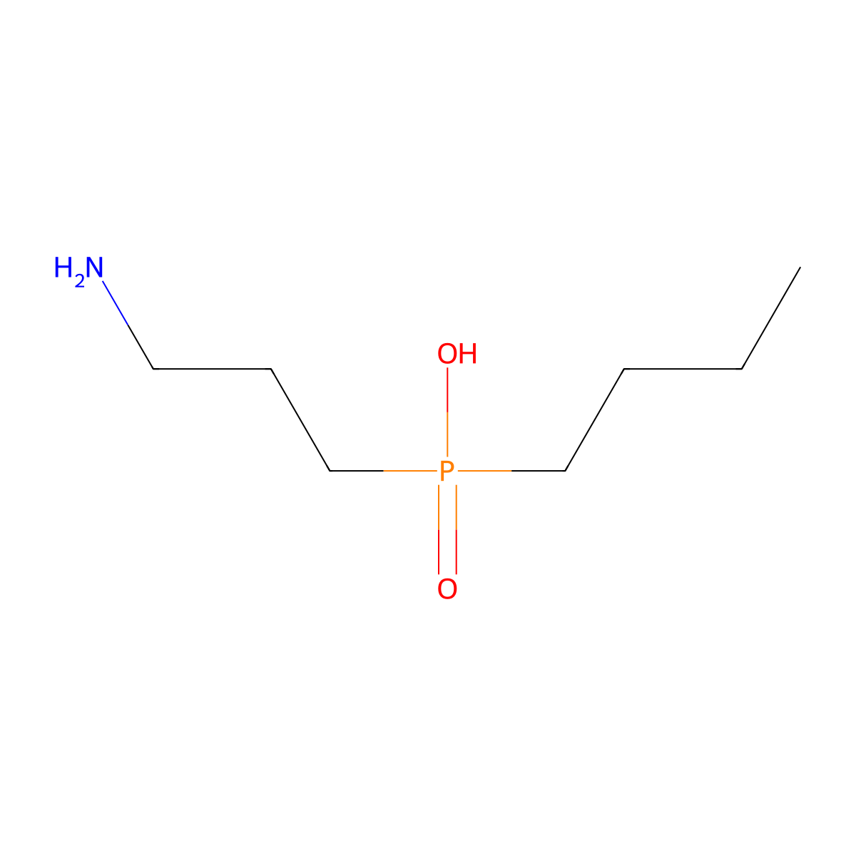 (3-Aminopropyl)(n-butyl)phosphinic acid molecular structure, CAS 123690-78-8