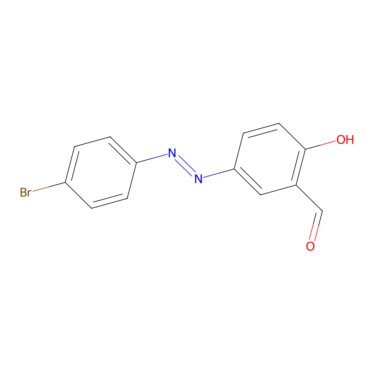 5-[(E)-(4-bromophenyl)diazenyl]-2-hydroxybenzaldehyde molecular structure, CAS 123692-94-4