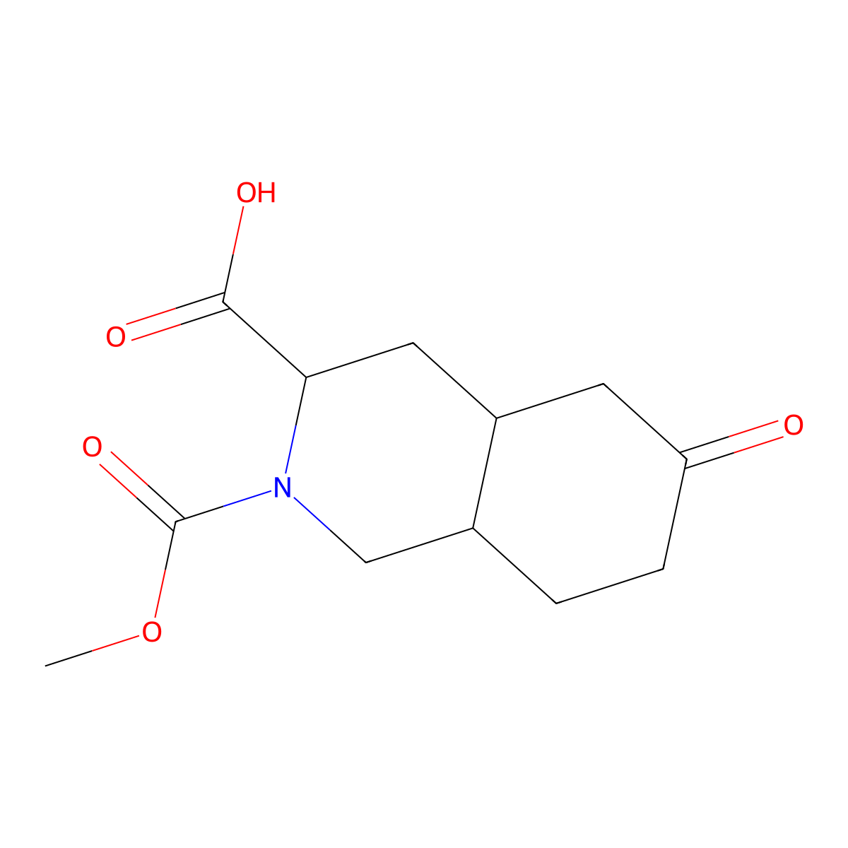 2-Methoxycarbonyl-6-oxo-1,3,4,4a,5,7,8,8a-octahydroisoquinoline-3-carboxylic acid molecular structure, CAS 1236931-30-8