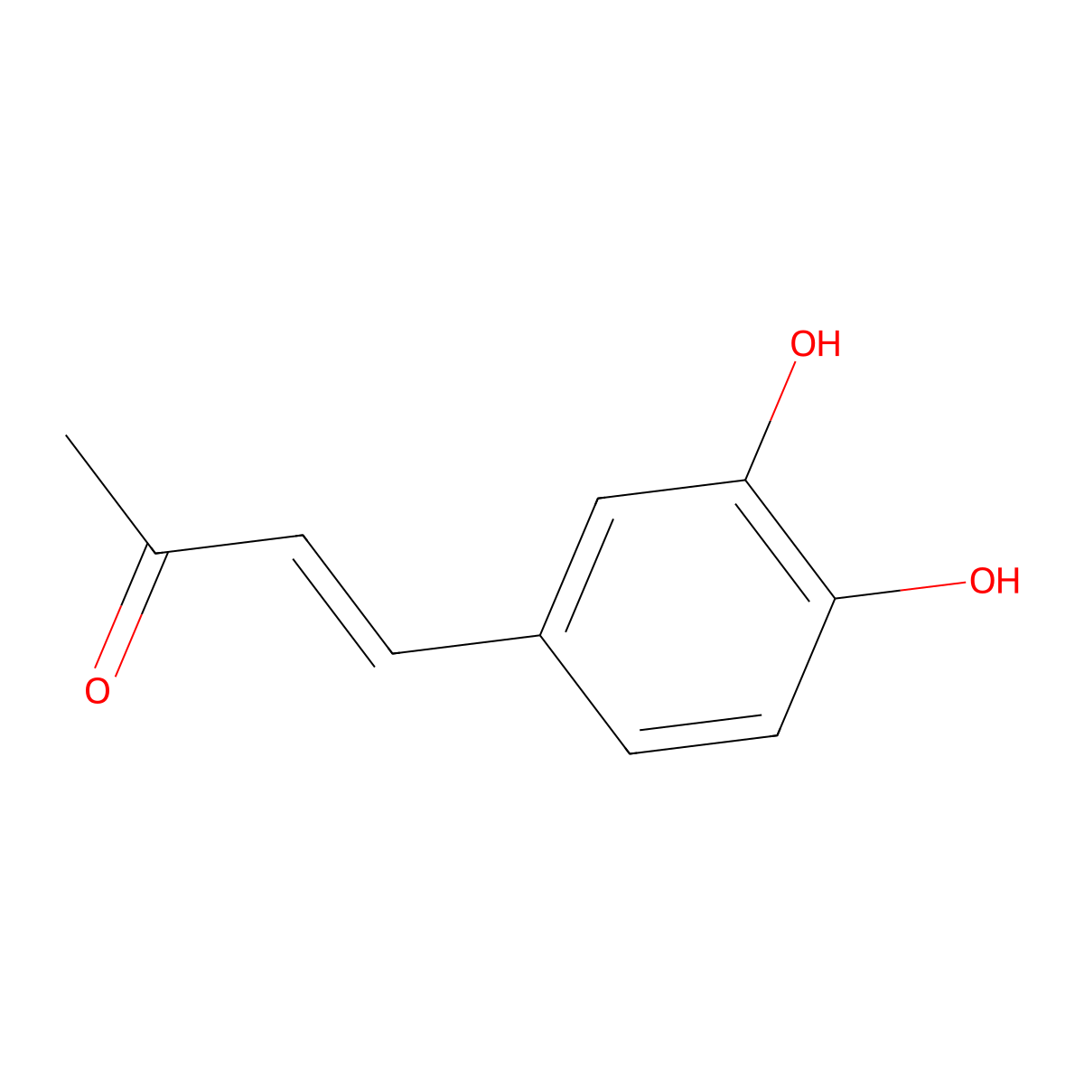 3,4-Dihydroxybenzalacetone molecular structure, CAS 123694-03-1