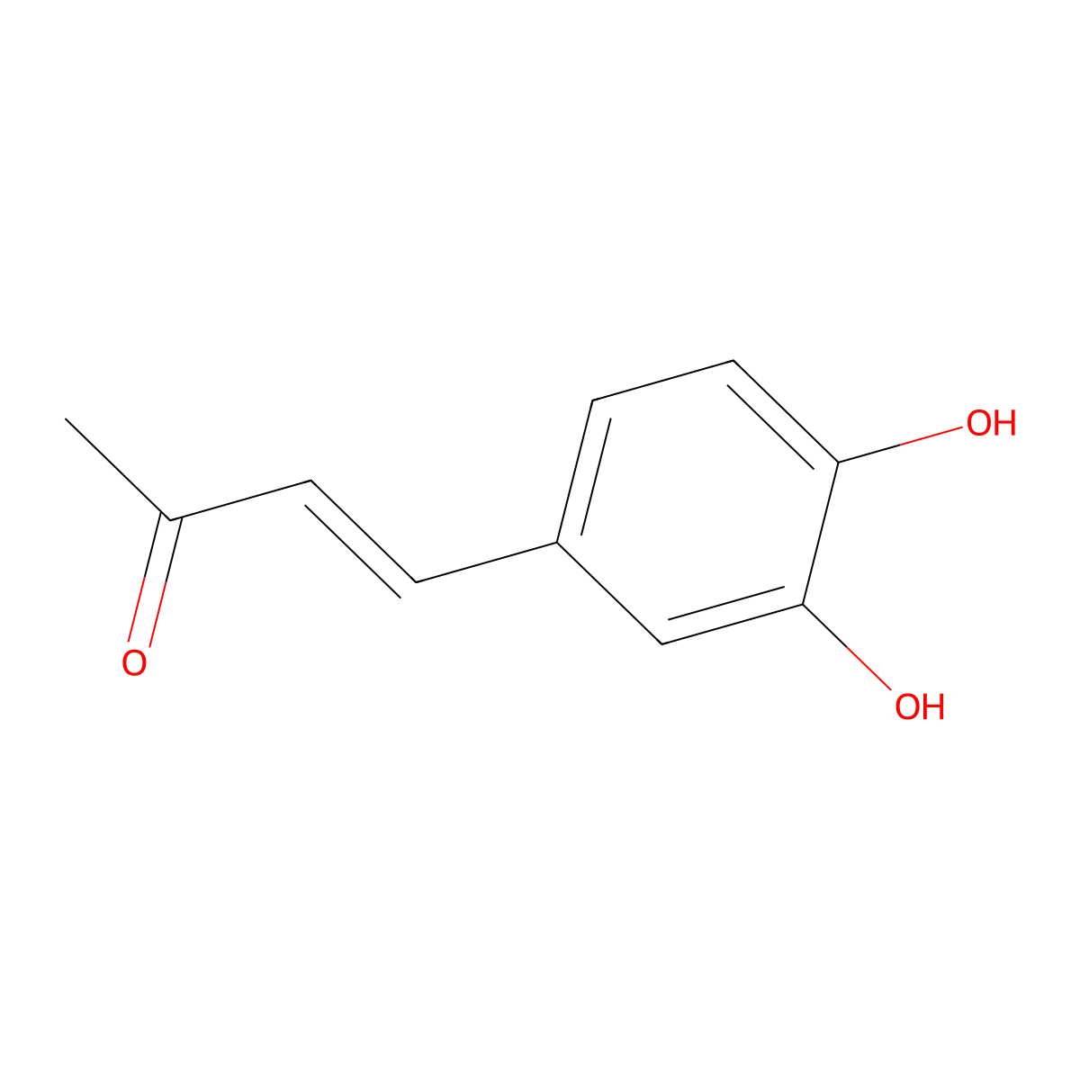 3,4-Dihydroxybenzalacetone molecular structure, CAS 123694-03-1