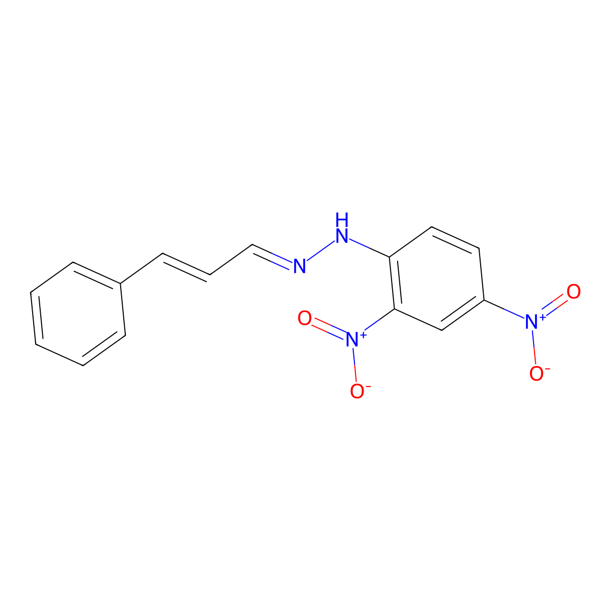 1-(2,4-Dinitrophenyl)-2-(3-phenylprop-2-en-1-ylidene)hydrazine molecular structure, CAS 1237-69-0
