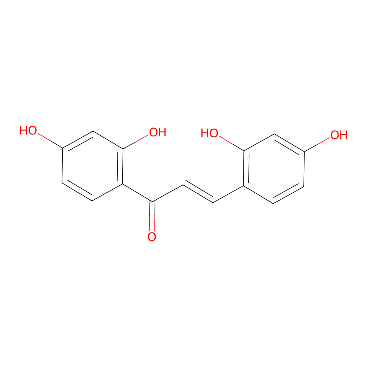 2,4,2',4'-Tetrahydroxychalcone molecular structure, CAS 123702-96-5