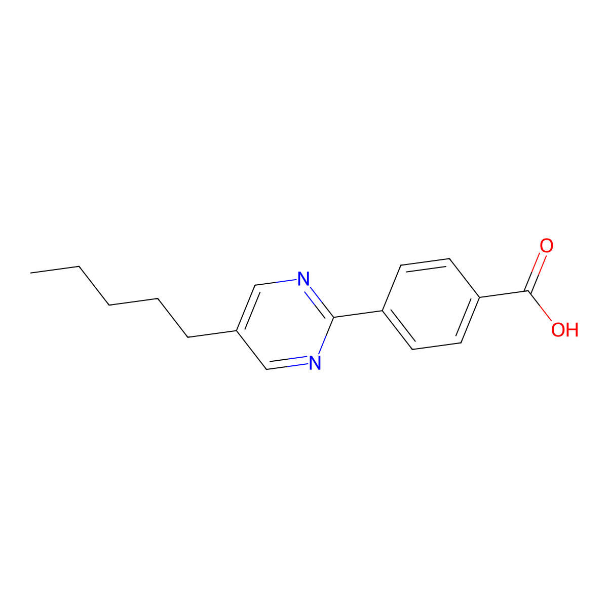 4-(5-Pentylpyrimidin-2-yl)benzoic acid molecular structure, CAS 123704-47-2