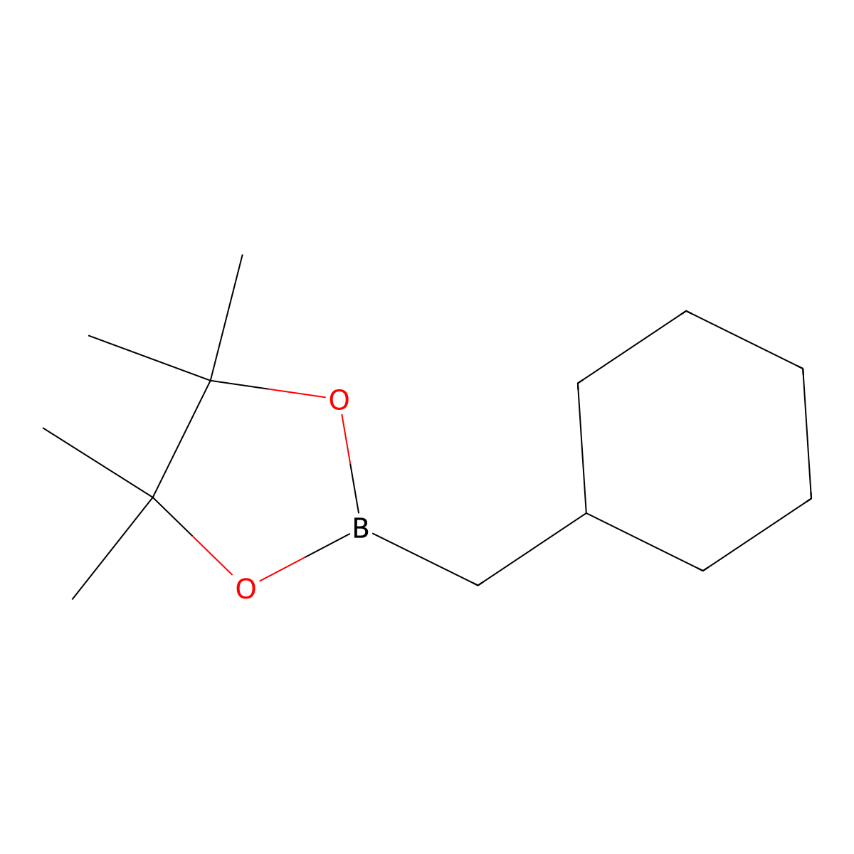 2-(Cyclohexylmethyl)-4,4,5,5-tetramethyl-1,3,2-dioxaborolane molecular structure, CAS 123706-53-6